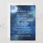 Lunar Sky Full Moon Celestis Stars Wedding Einladung (Vorderseite)