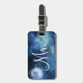 Lunar Sky Full Moon Custom Honeymoon Reisen Mr. Gepäckanhänger (Vorderseite vertikal)