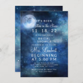 Lunar Sky Full Moon Galaxy Wedding Brautparty Einladung (Vorne/Hinten)