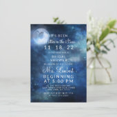 Lunar Sky Full Moon Galaxy Wedding Brautparty Einladung (Stehend Vorderseite)