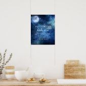 Lunar Sky Full Moon Hochzeit Open Bar Table Sign Poster (Küche)