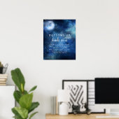 Lunar Sky Full Moon Hochzeit Open Bar Table Sign Poster (Heimbüro)