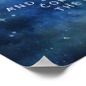 Lunar Sky Full Moon Hochzeit Open Bar Table Sign Poster (Ecke)