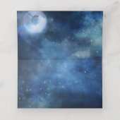 Lunar Sky Full Moon Seating Wedding Tischnummer Platzkarte (Innenseite Aufgefaltet)
