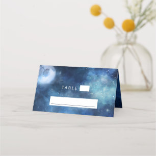 Lunar Sky Full Moon Seating Wedding Tischnummer Platzkarte