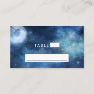 Lunar Sky Full Moon Seating Wedding Tischnummer Platzkarte