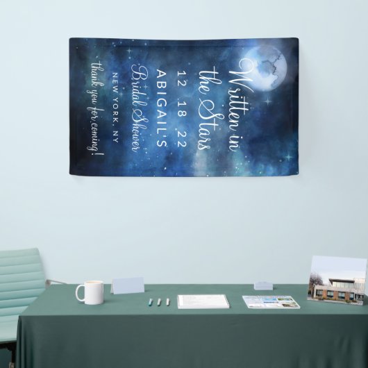 Lunar Sky Full Moon Stars Brautparty Willkommen Banner (Messeveranstaltung)