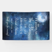 Lunar Sky Full Moon Stars Brautparty Willkommen Banner (Horizontal)
