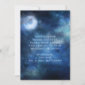 Lunar Sky Full Moon Stars Hochzeit Liebe und Dank Dankeskarte (Rückseite)