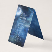 Lunar Sky Full Moon Stars Hochzeitsprogramm (Vorderseite)