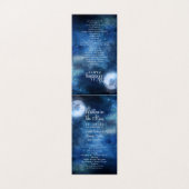 Lunar Sky Full Moon Stars Hochzeitsprogramm (Außenseite Aufgefaltet)