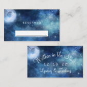 Lunar Sky Full Moon Stars reserviert Seating Weddi Platzkarte (Vorne/Hinten)