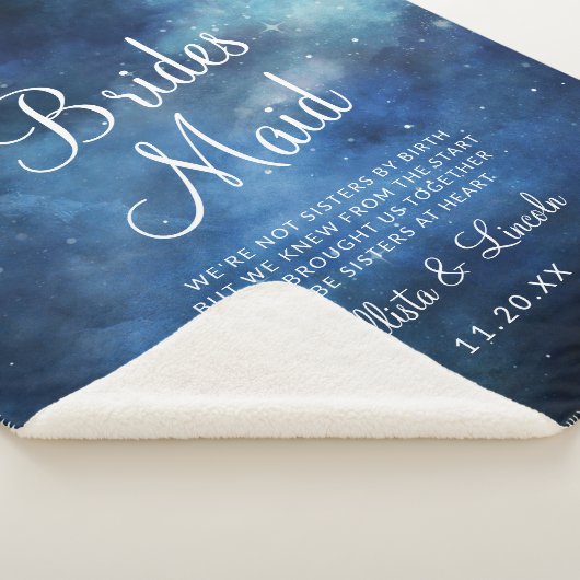 Lunar Sky Full Moon Stars zum Zitat von Bridesmaid Sherpadecke (3/4)