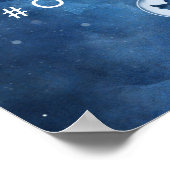 Lunar Sky Full Moon Teilen Sie die Liebe Hochzeits Poster (Ecke)