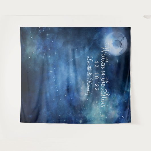 Lunar Sky Full Moon Wedding Foto Stand Hintergrund Wandteppich (Vorderseite (Horizontal))