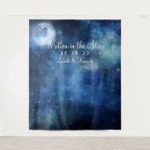 Lunar Sky Full Moon Wedding Foto Stand Hintergrund Wandteppich (Vorderseite)