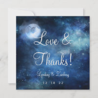 Lunar Sky Full Moon Wedding Liebe und Dank Square