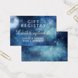 Lunar Sky Moon Duschgeschenk Registrierungskarte e