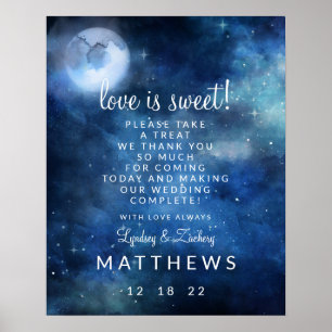 Lunar Sky Moon Liebe ist Sweet Leckerei Wedding Si Poster