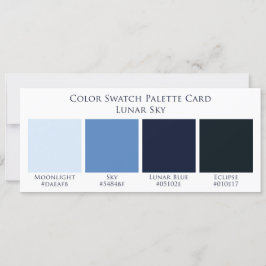 Lunar Sky Moon Wedding Color Swatch Palette Card