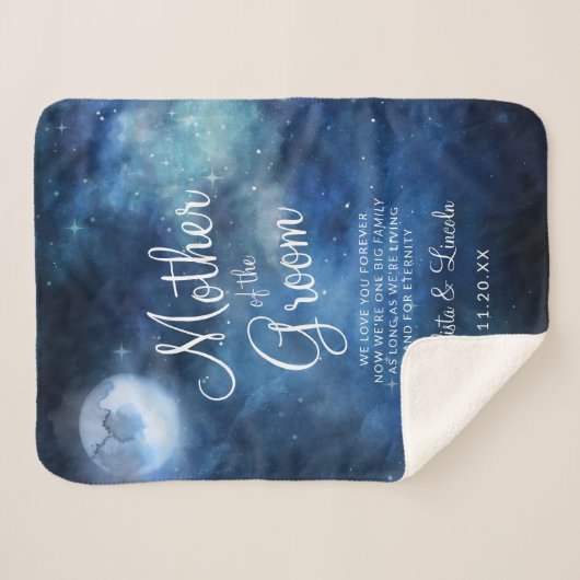 Lunar Sky Moon zur Mutter des Groom Zitats Sherpadecke (Vorderseite (Horizontal))