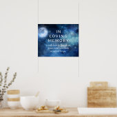 Lunar Sky Vollmond Sterne im Zeichen der Liebe zum Poster (Küche)