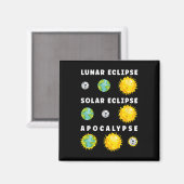 Lunar Solar Eclipse Apokalypse Astronomie Nerd Sci Magnet (Vorderseite/Rückseite)