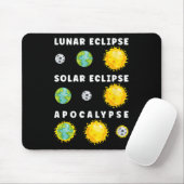 Lunar Solar Eclipse Apokalypse Astronomie Nerd Sci Mousepad (Mit Mouse)