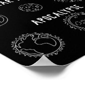 Lunar Solar Eclipse Apokalypse Astronomie Nerd Sci Poster (Ecke)
