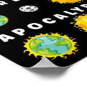 Lunar Solar Eclipse Apokalypse Astronomie Nerd Sci Poster (Ecke)