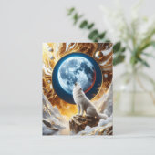Lunar Symphony: A Wolfs Serenade Postkarte (Stehend Vorderseite)