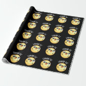 Lunar-tic Funny Astronomy Moon Pun Dark BG Geschenkpapier (Ungerollt)