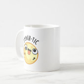 Lunar-tic Funny Astronomy Moon Pun Kaffeetasse (Vorderseite Links)
