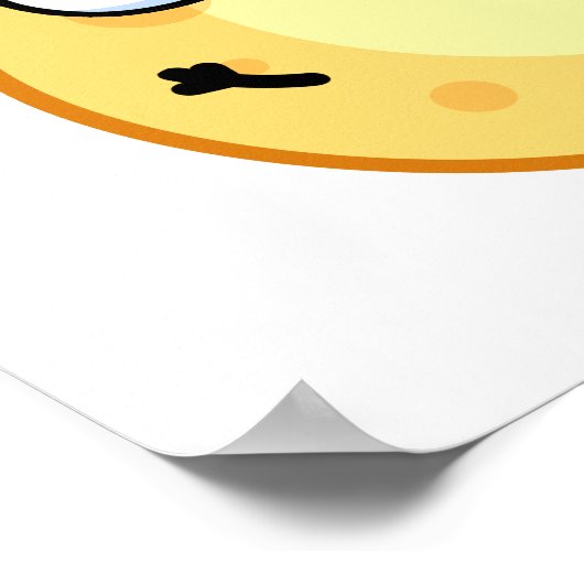 Lunar-tic Funny Astronomy Moon Pun Poster (Ecke)