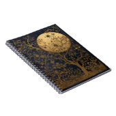 Lunar Tree Schönes Illustriertes Notebook Notizblock (Rechte Seite)