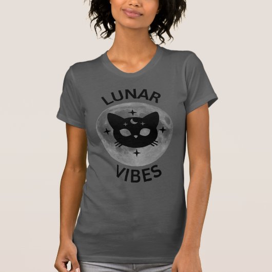 Lunar Vibes Cat + Moon T-Shirt (Vorderseite)