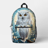 Lunar Vigil: Die weiße Schneeauschale Bedruckter Rucksack (Vorderseite)