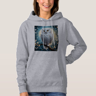 Lunar Vigil: Die Weiße Schneeeule Hoodie