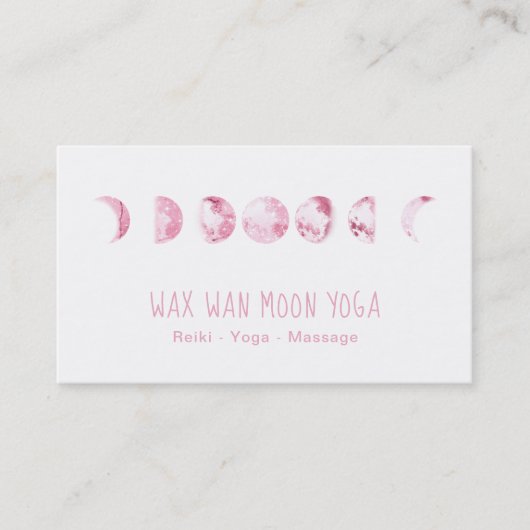 *~* Lunar Wan Wax Full Pink Moon Phones Luna Visitenkarte (Vorderseite)