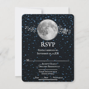 Lunar Wedding RSVP Card Karte
