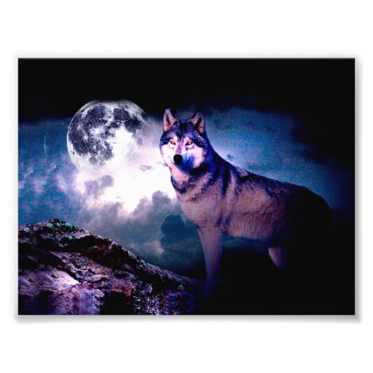 Lunar Wolf Fotodruck (Vorne)