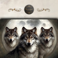 Lunar Wolf Pack Decoupage