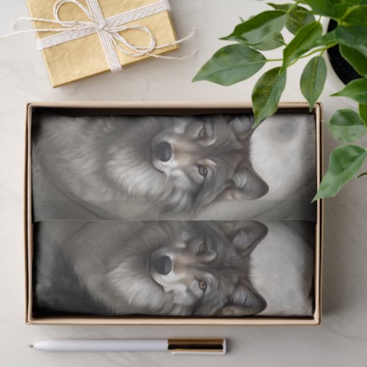 Lunar Wolf Pack Decoupage Seidenpapier (Geschenk)