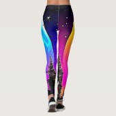 Lunar Wolf Serenade Design Leggings (Rückseite)