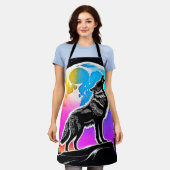 Lunar Wolf Serenade Design Schürze (Getragen)