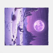 Lunar Wyrm Fleece Blanket – Purple Dragon Under th (Vorderseite (Horizontal))