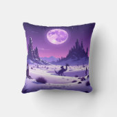 Lunar Wyrm Fleece Blanket – Purple Dragon Under th Kissen (Rückseite)