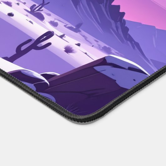 Lunar Wyrm – Purple Dragon Under the Moon Desk Mat Schreibtischunterlage (Ecke)