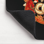 Lunar Zodiac Dragon Tiger Horse Harmony Chinese Ne Mousepad (Ecke)