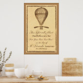 Lunardi's Ascension ~ 1784 ~ Vintag Englisch Poster (Küche)